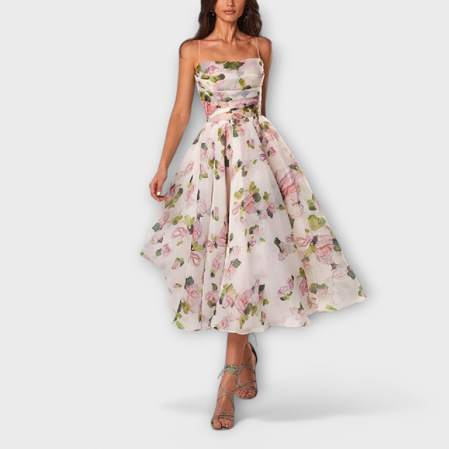 Vestido Midi Elegante de Chifón