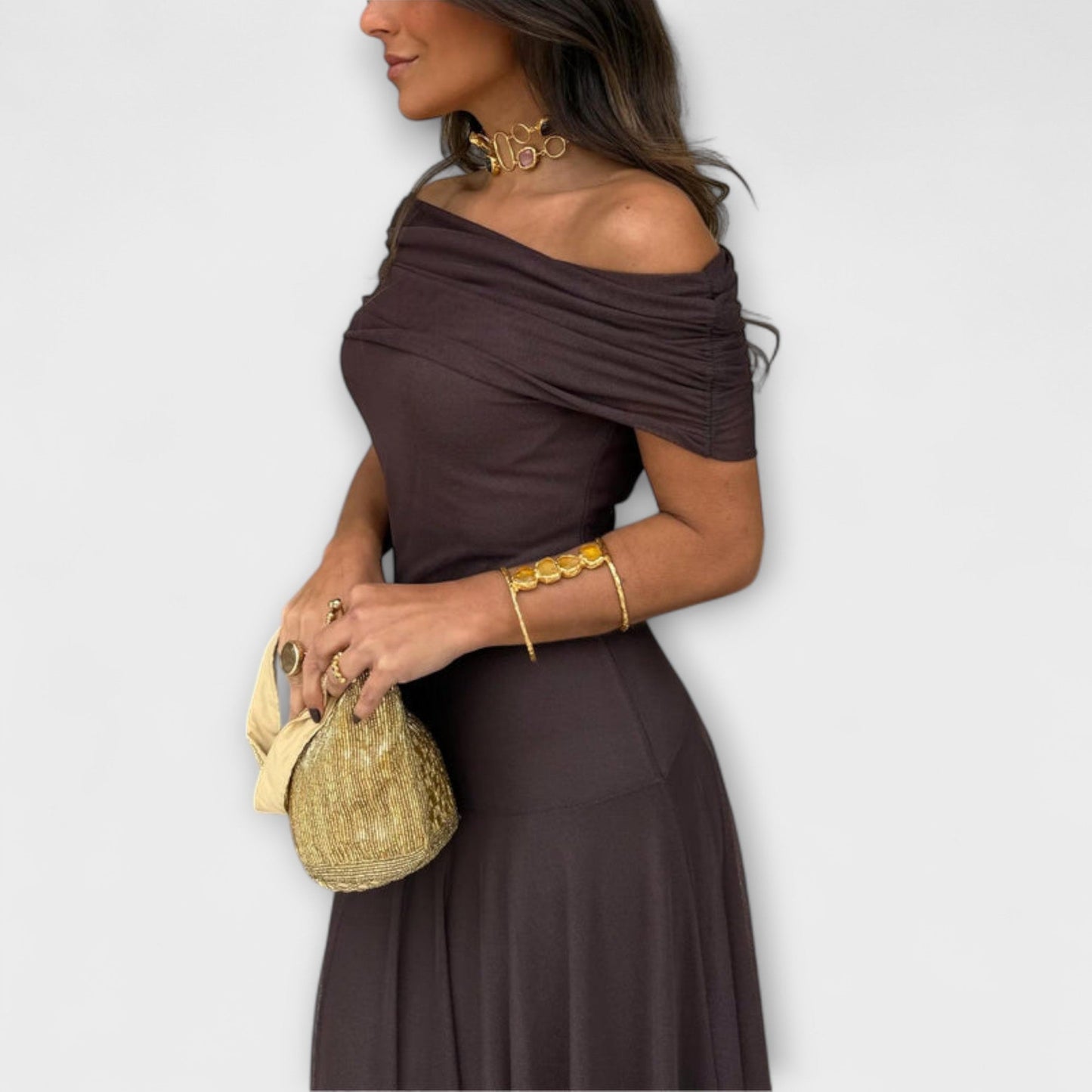 Louka - Toledo Maxi vestido de un hombro