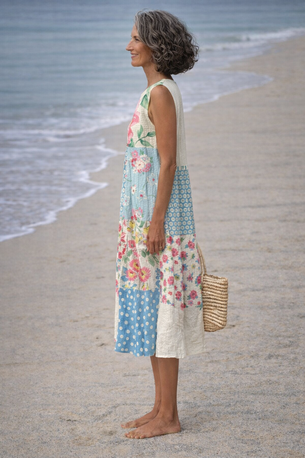 Valeria| Vestido Midi de Patchwork