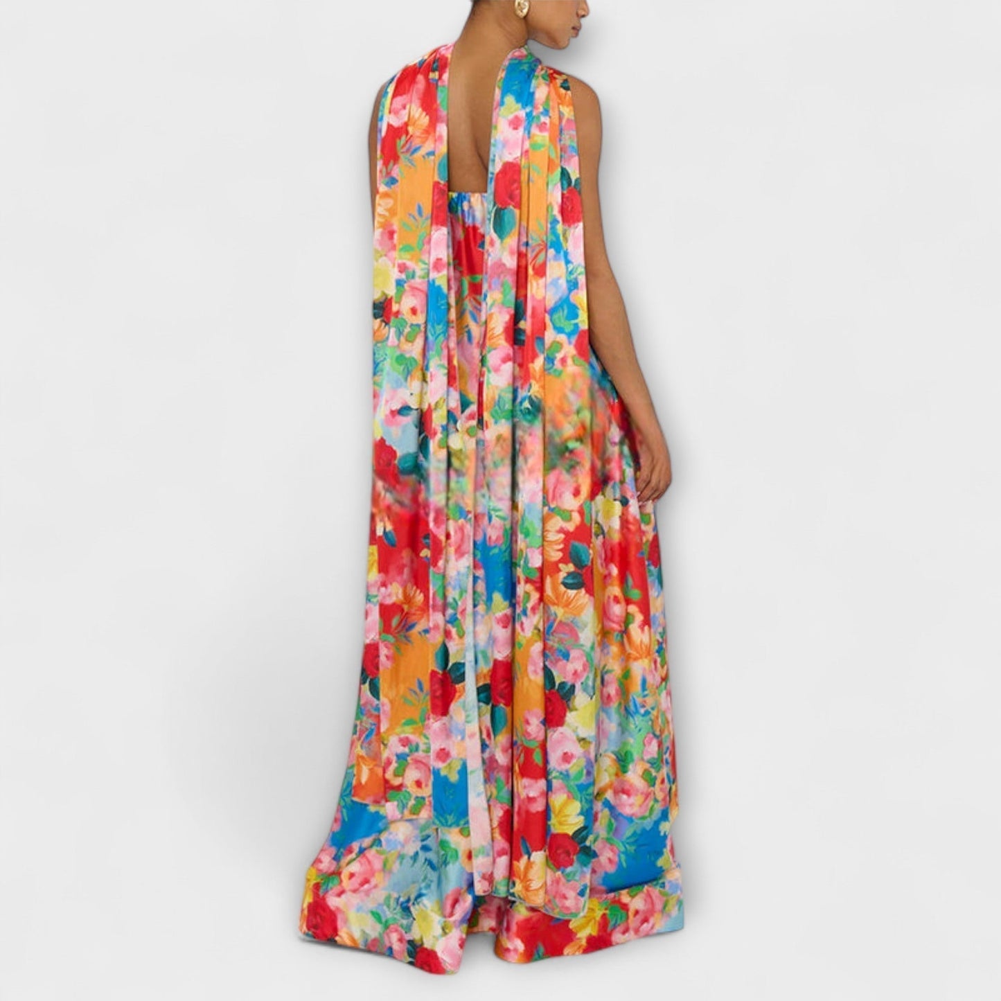 Harlow - Maxi vestido con estampado floral y hombros al descubierto
