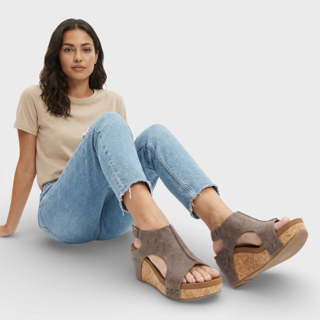 Sandalias Cuña Mujer Plataforma Cómodas
