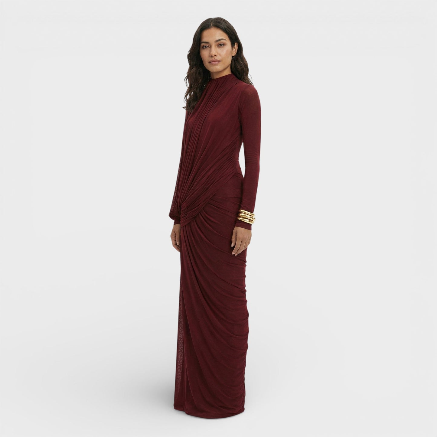 Vestido Maxi Vintage Elegante