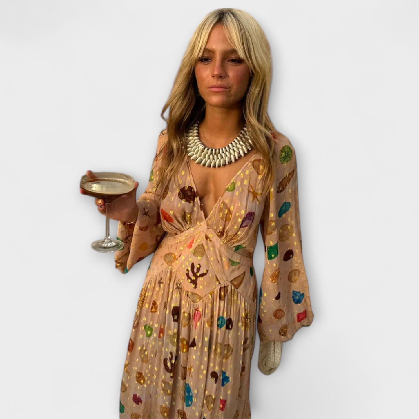 Lauren - Vestido Reign Petite con Conchas