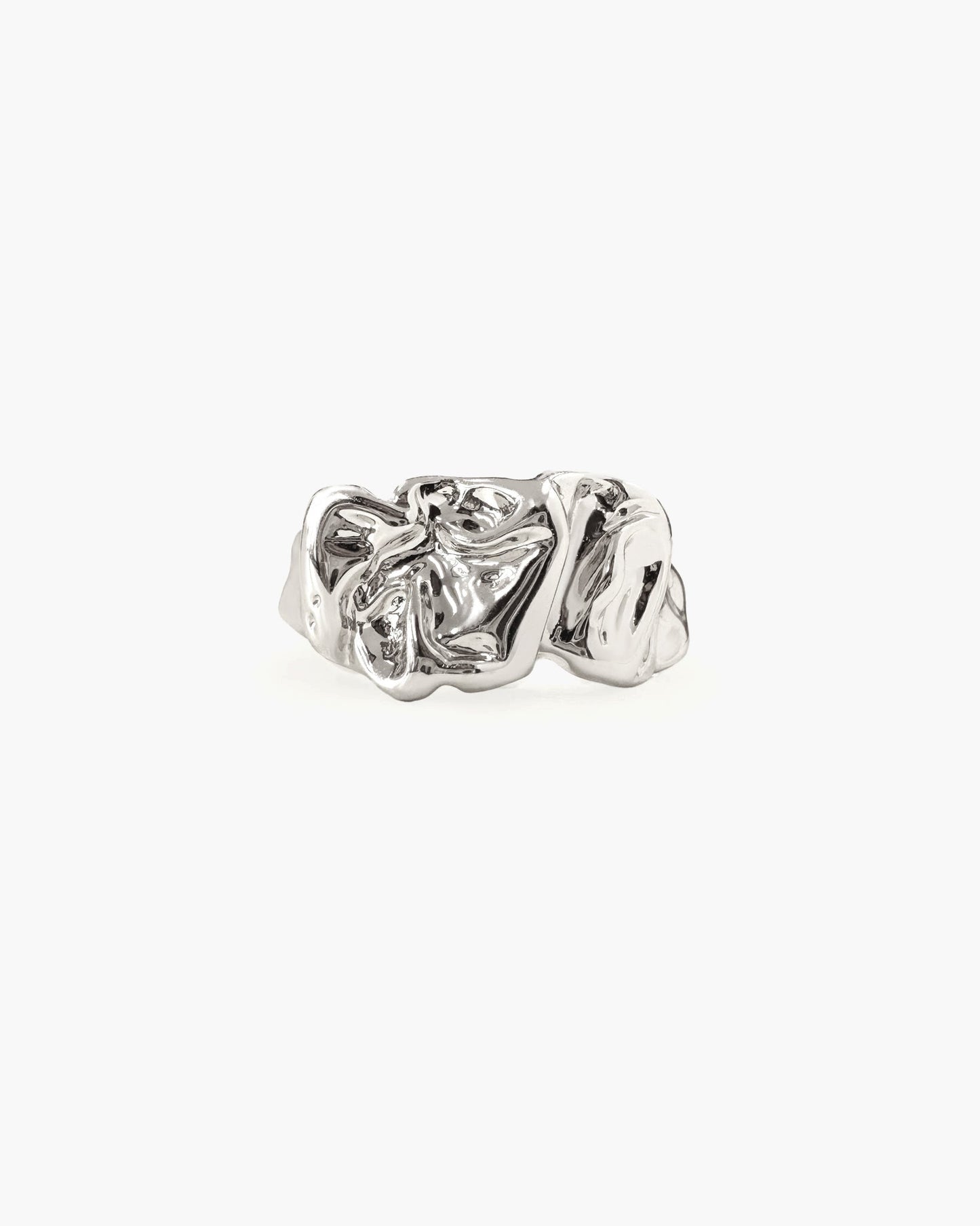Anillo Fundido Texturizado en Dorado
