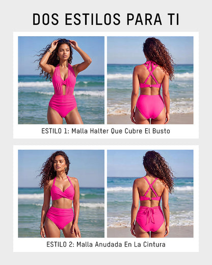 Capri | Bikini Moldeador de Talle Alto con Malla