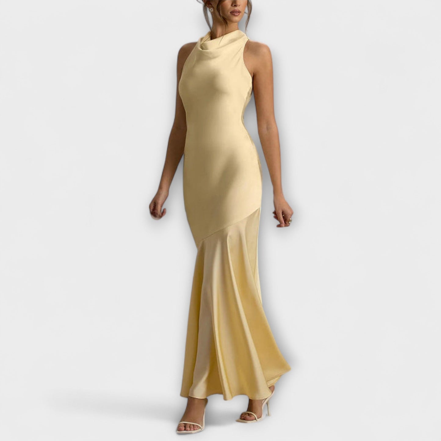Lennon - Elegantes maxi vestido de seda