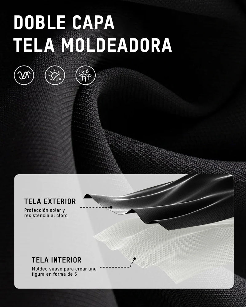 Capri | Bikini Moldeador de Talle Alto con Malla