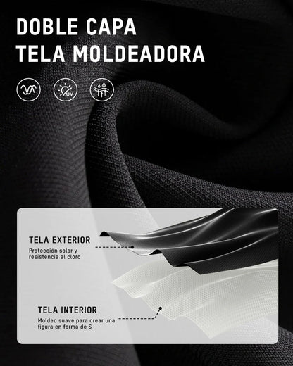 Capri | Bikini Moldeador de Talle Alto con Malla