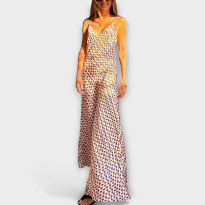 Tove - Vestido maxi estiloso con estampado geométrico