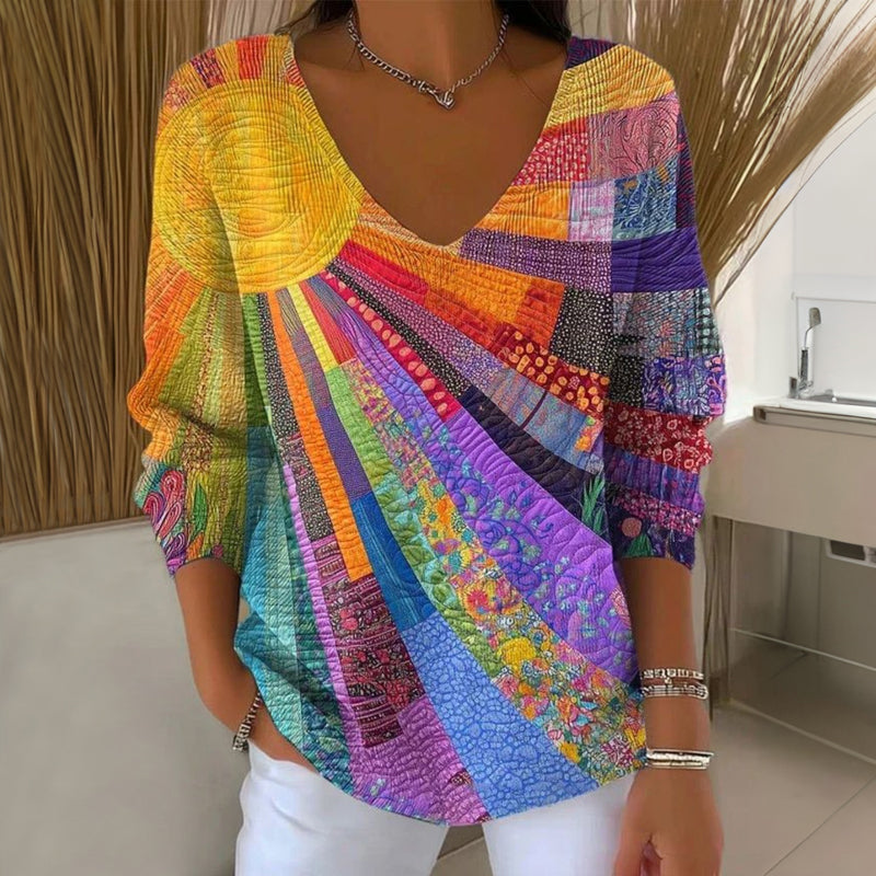 Ágatha | Camisa artística multicolor