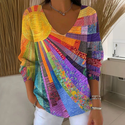 Ágatha | Camisa artística multicolor