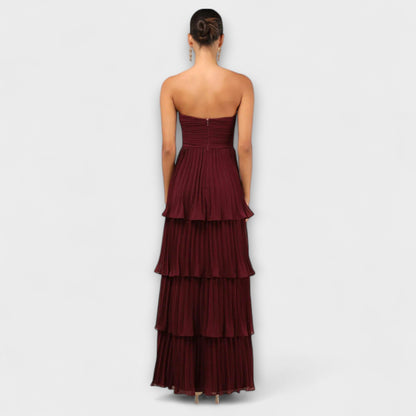 Lorena - Vestido maxi sin mangas con plastificación