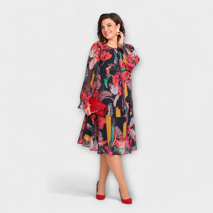 Caroline - Vestido elegante para figuras con curvas para máxima comodidad