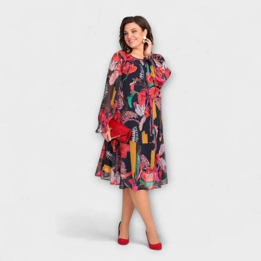 Caroline - Vestido elegante para figuras con curvas para máxima comodidad