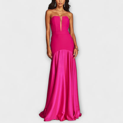 Vada - Maxi vestido con hombros descubiertos y escote en V