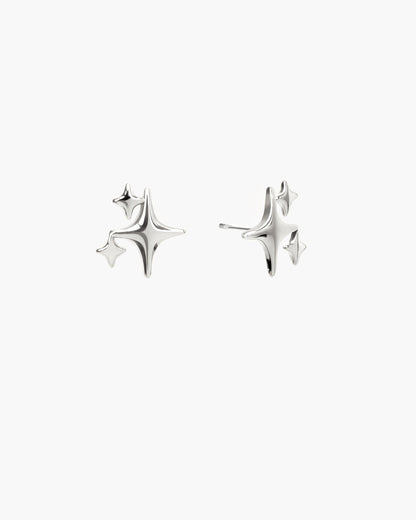 Pendientes de Tuerca Brillantes