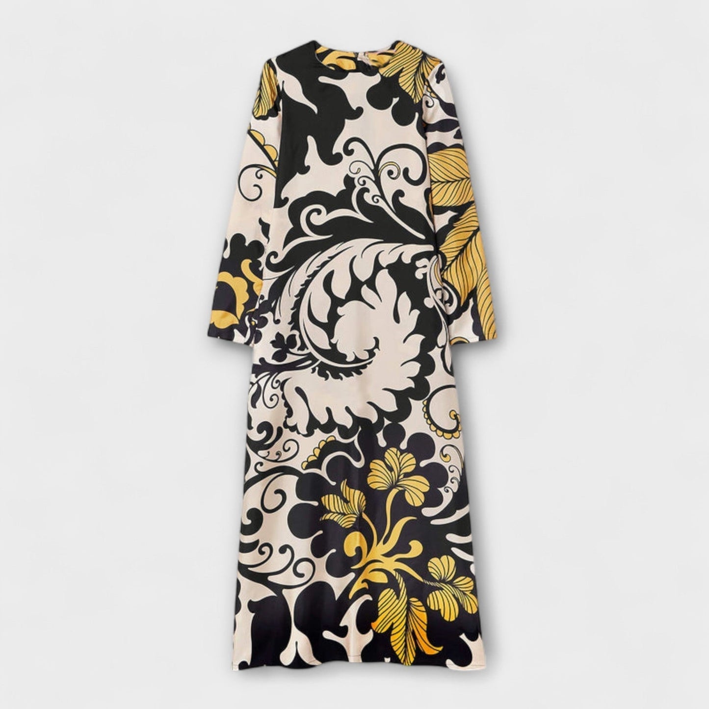 Luana - Vestido Midi Eficaz de Tela Satinada