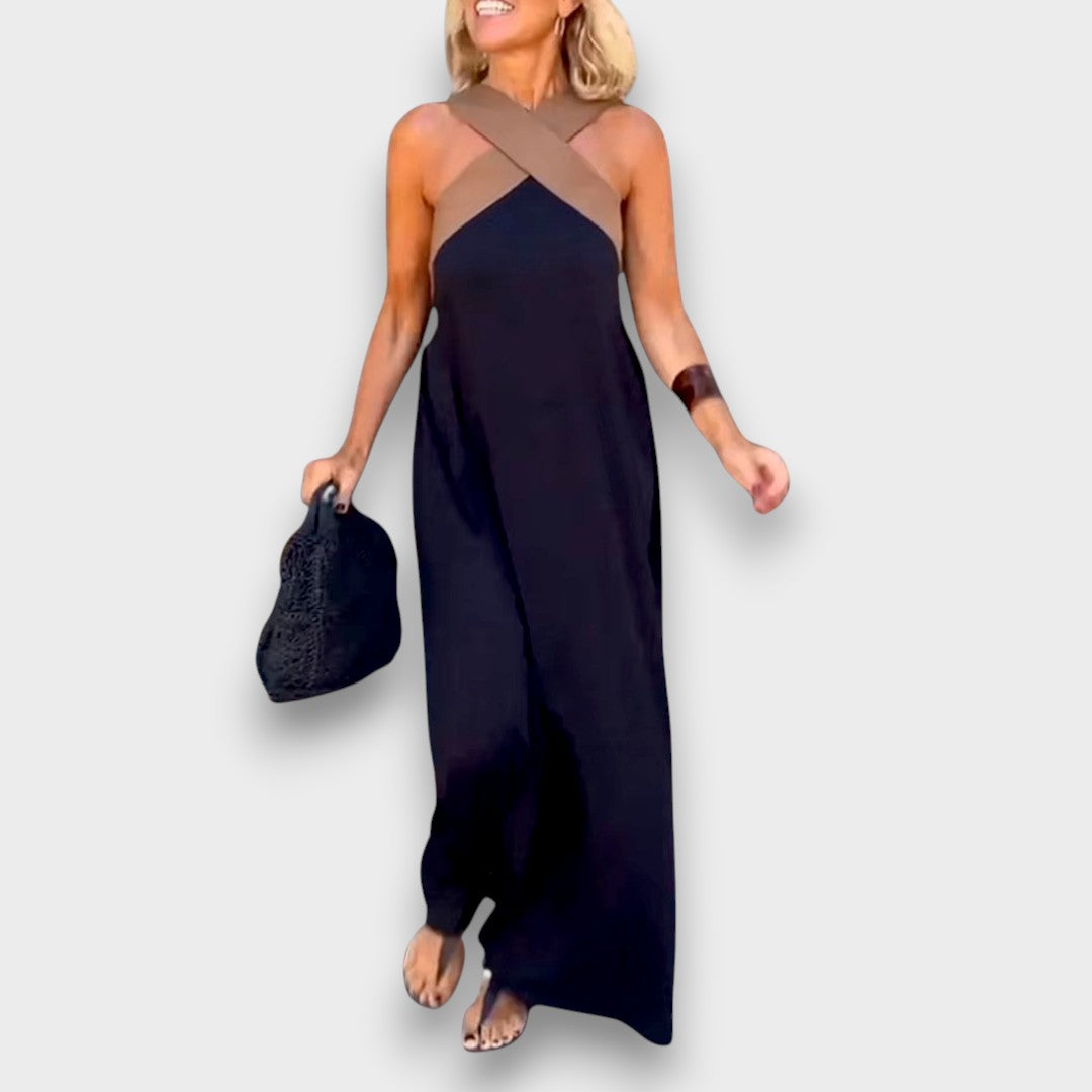 Iva - Vestido maxi con tirantes cruzados