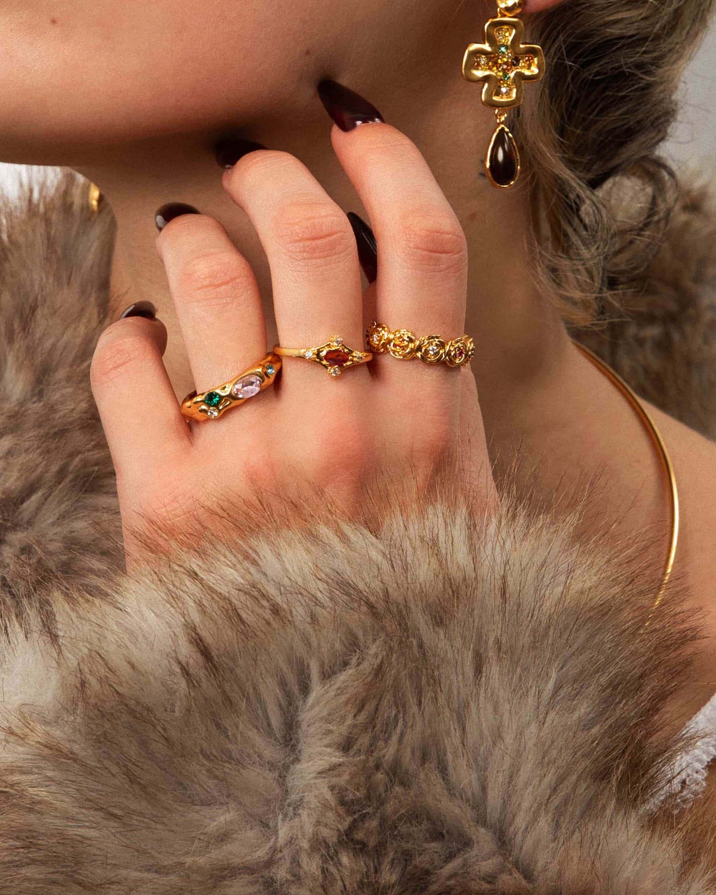 Anillo Juliet Granate