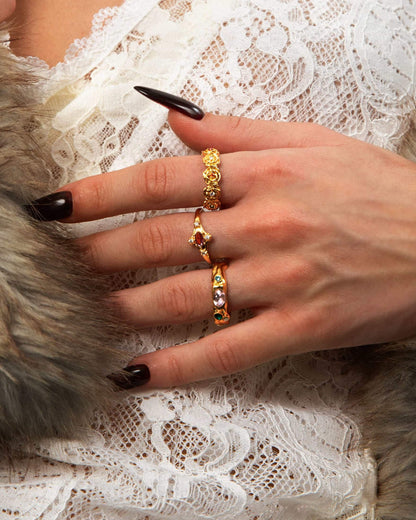 Anillo Juliet Granate