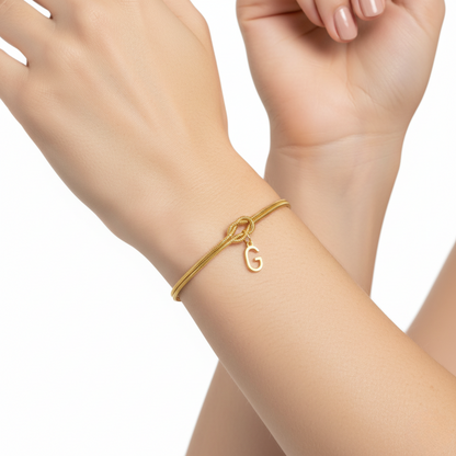 PULSERA NUDO CON INICIAL