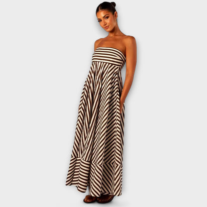 Maxi vestido Encanto Nocturno con volantes