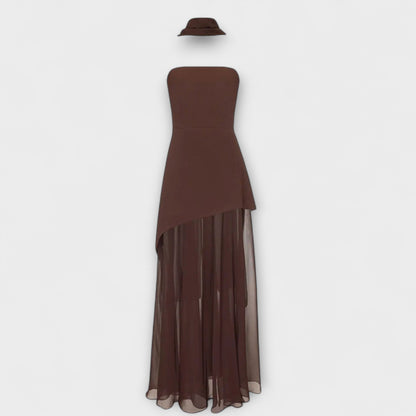 Goldie - Vestido maxi de chifón