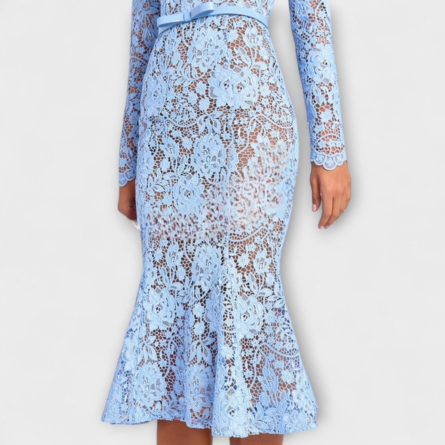 Freya - Vestido Midi Elegante de Encaje Floral