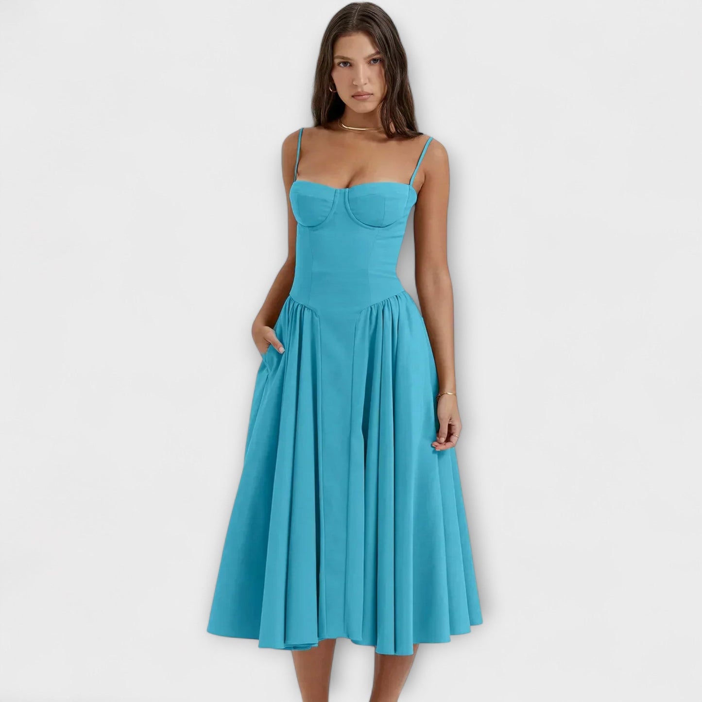Rosalie - Elegante vestido de corsé sin mangas