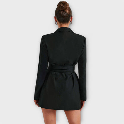Vestido blazer con escote en V