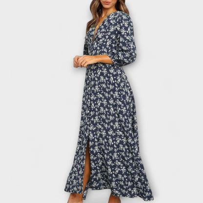 Vestido maxi con estampado floral para mujeres