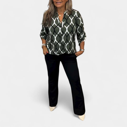 Petra – Blusa con patrón gráfico