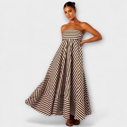Maxi vestido Encanto Nocturno con volantes