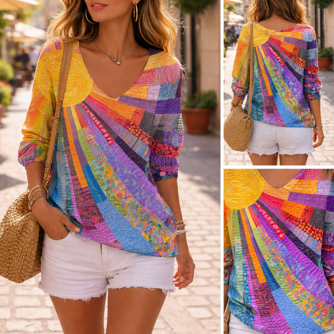 Ágatha | Camisa artística multicolor