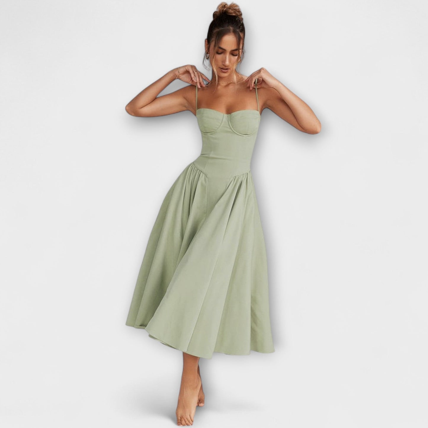 Rosalie - Elegante vestido de corsé sin mangas