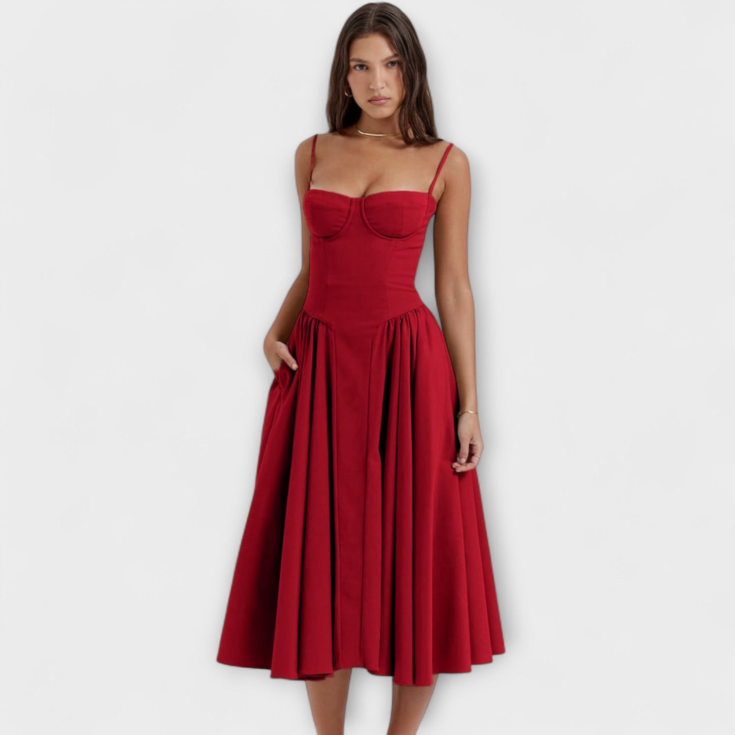 Rosalie - Elegante vestido de corsé sin mangas