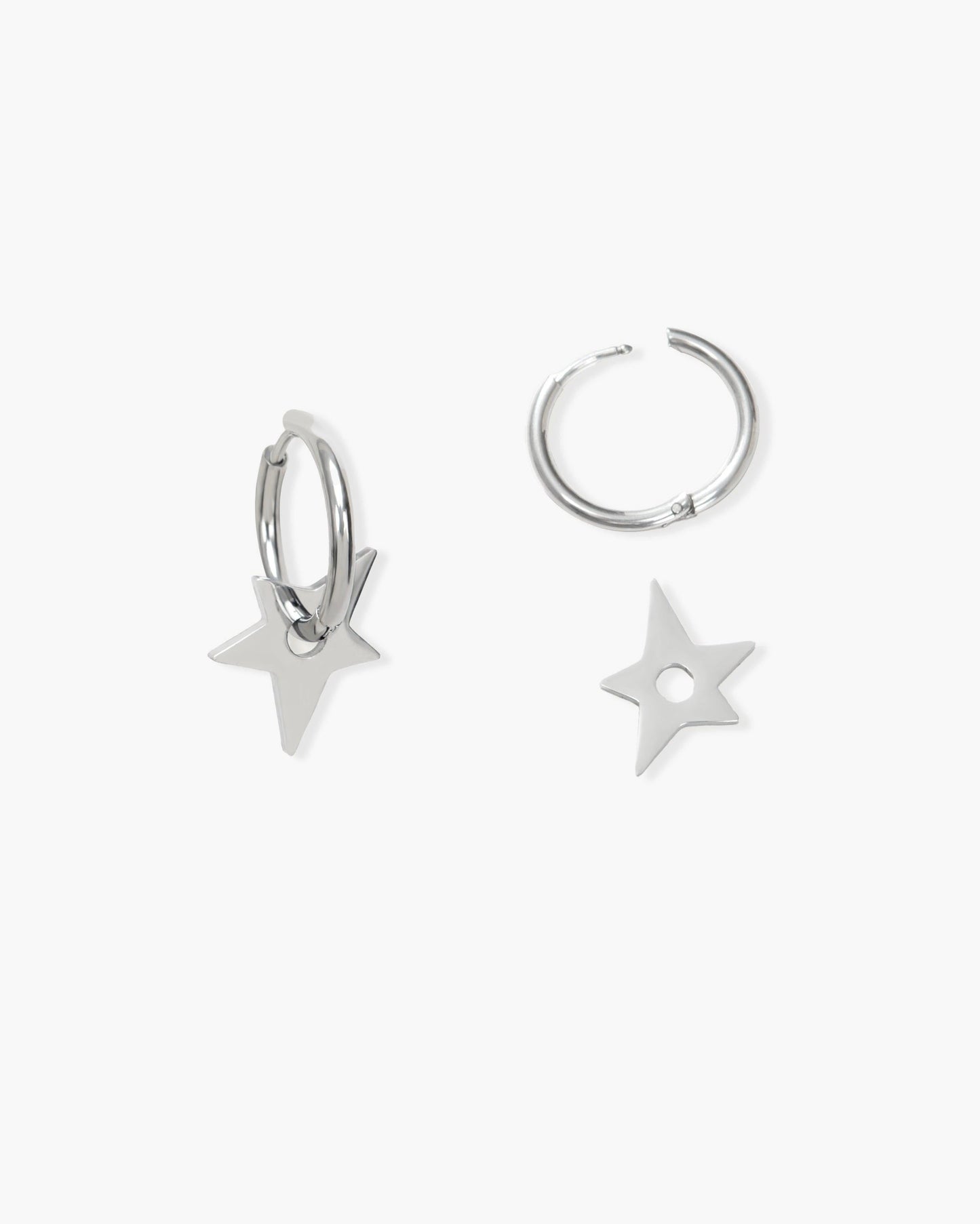 Pendientes Estrella en Plata