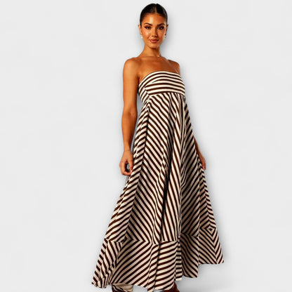 Maxi vestido Encanto Nocturno con volantes