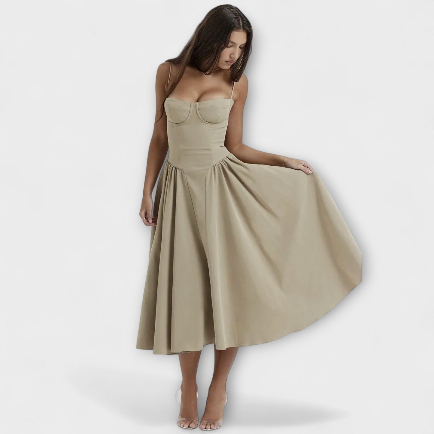 Rosalie - Elegante vestido de corsé sin mangas
