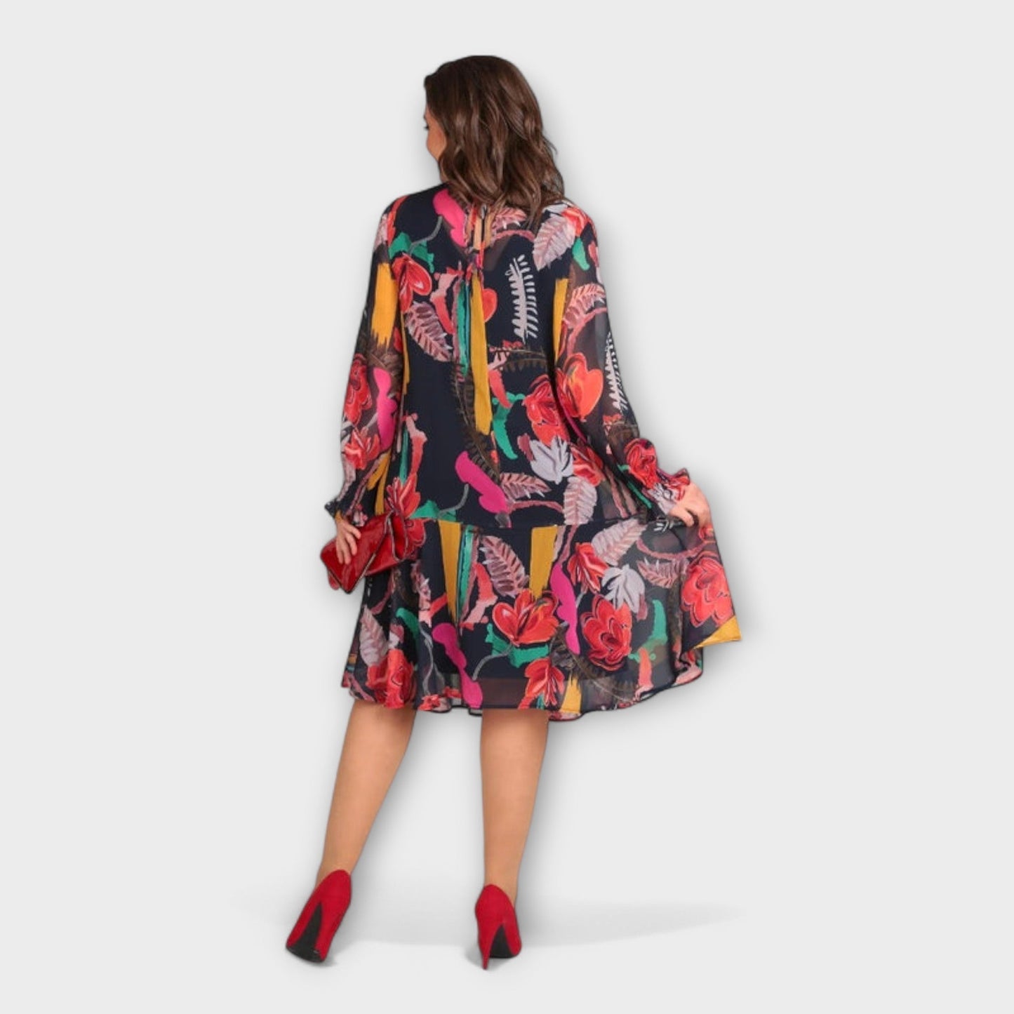 Caroline - Vestido elegante para figuras con curvas para máxima comodidad