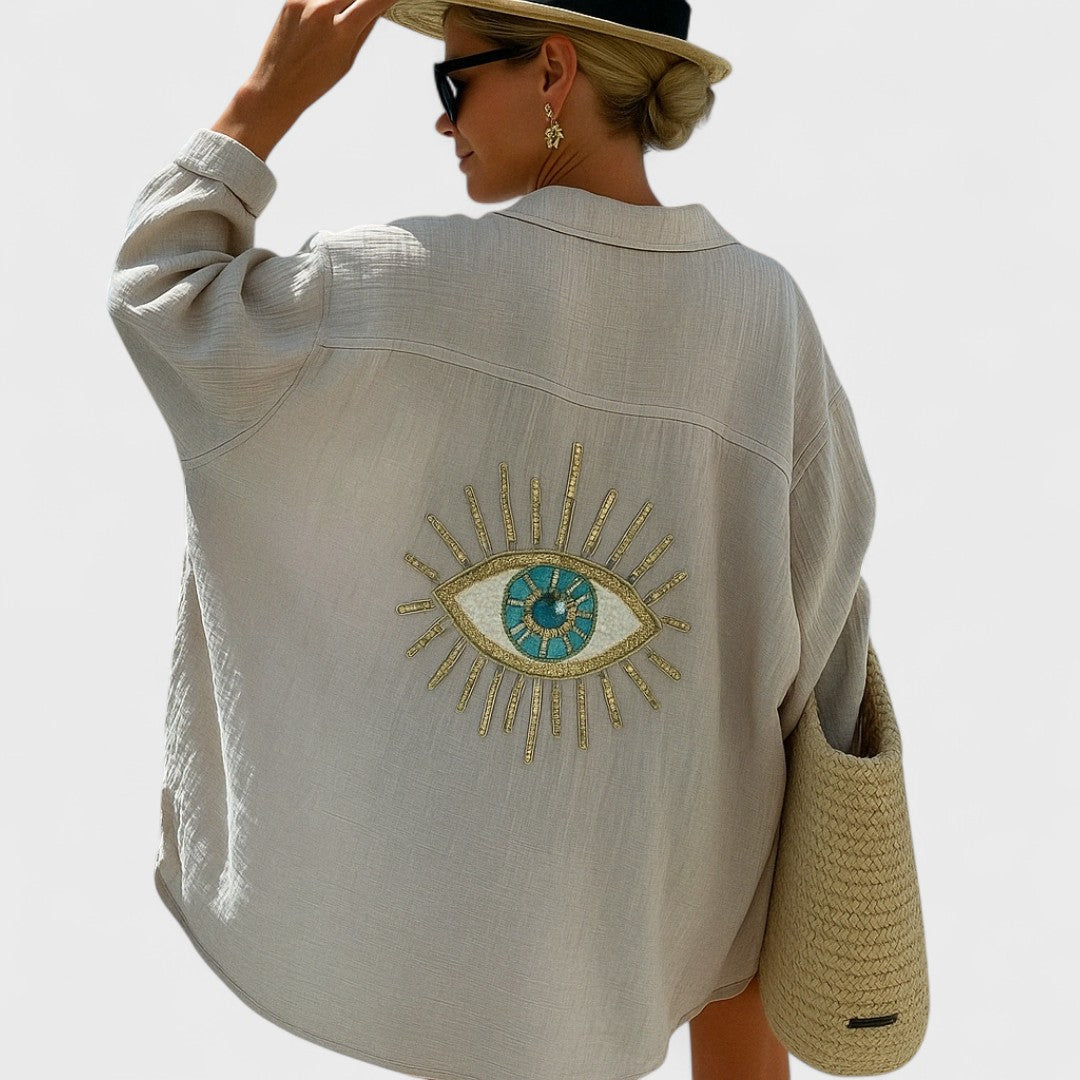 Irena - Blusa Casual al Estilo Ibiza