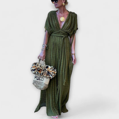Vestido Maxi Kimono de Estilo Griego
