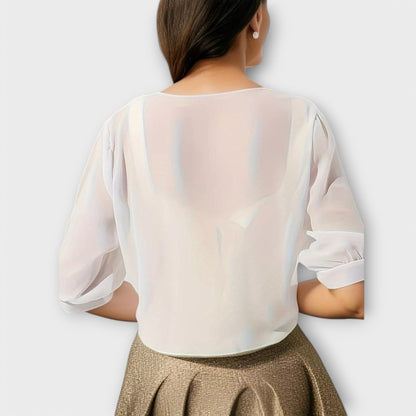 Olivia - Blusa con parte delantera abierta