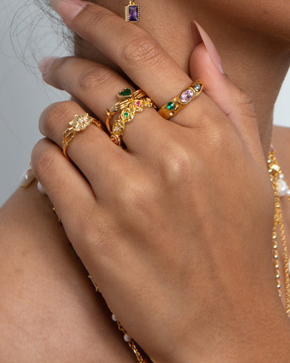 Anillo Midday en Dorado