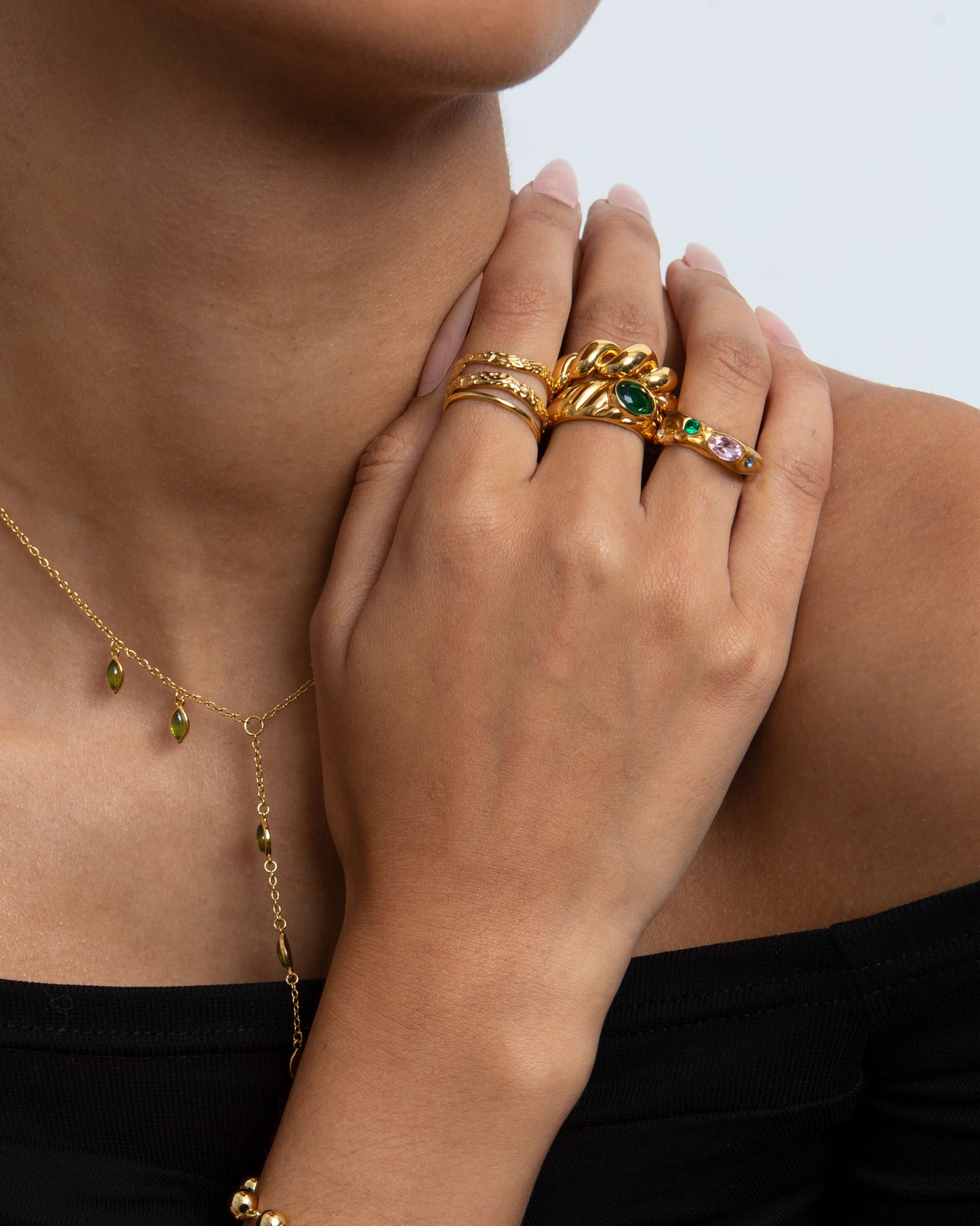 Anillo Midday en Dorado