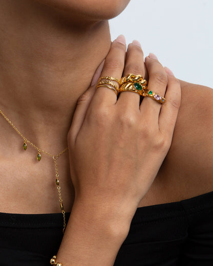 Anillo Midday en Dorado