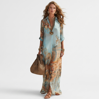 Santorini - Vestido Maxi Elegante