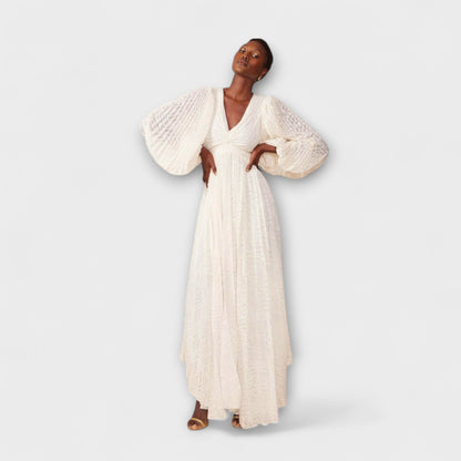 Elsa - Vestido Maxi Crema de Allegory