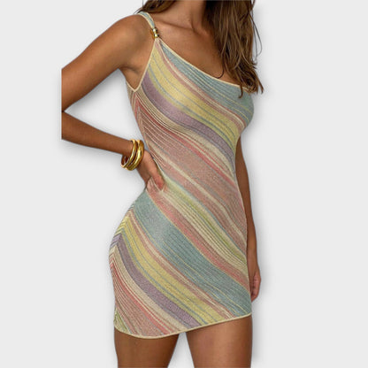 Kira - Vestido Mini de Moda de Un Solo Hombro