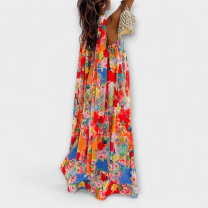 Harlow - Maxi vestido con estampado floral y hombros al descubierto